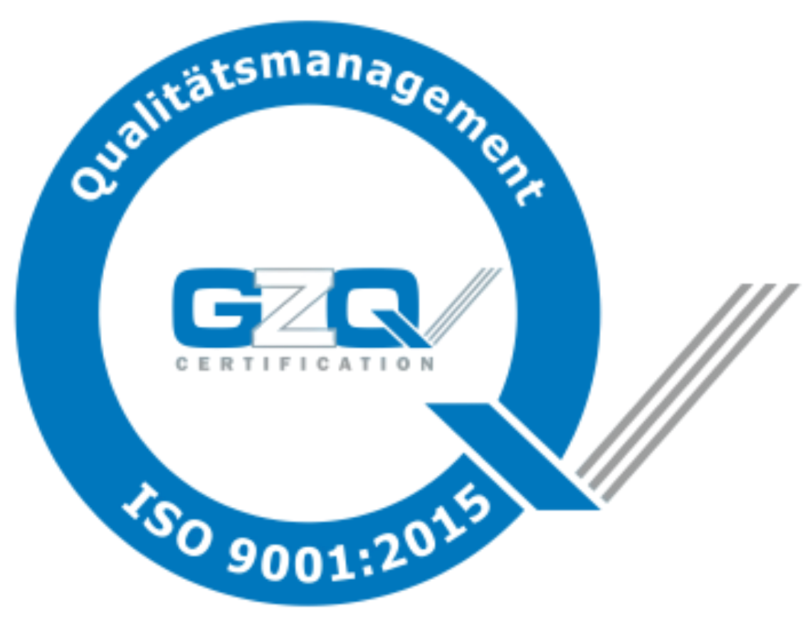 GZQ-Logo für Qualitätsmanagement-Zertifizierung, ISO 9001:2015