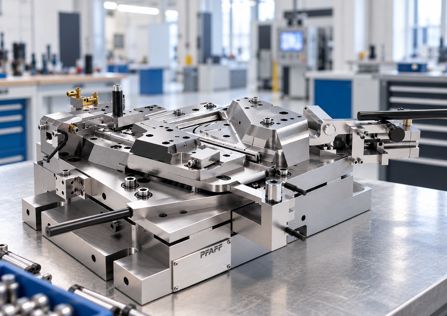 Präzisions-Spritzgießwerkzeug für Automobil-Dichtungssysteme in der PFAFF-Werkstatt
