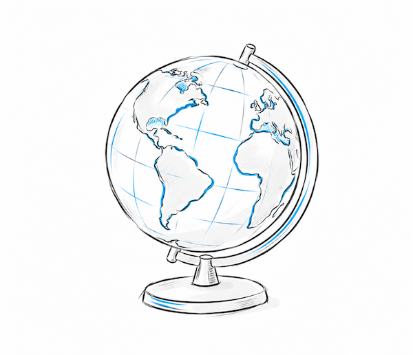 Illustration: Globe represents international collaboration